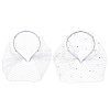 2Pcs 2 Styles Bridal Rhinestones Pearl Mesh Veil Cloth Hair Bands MRMJ-FG0001-16A-1