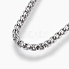 Non-Tarnish 304 Stainless Steel Box chain Necklaces NJEW-F242-13P-A-2