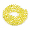Electroplate Glass Beads Strands X-EGLA-A034-T6mm-B21-2