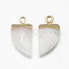 Natural White Jade Pointed Pendants G-Q966-12-2