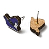 Wood Stud Earrings EJEW-Z054-02J-2