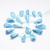 Electroplated Natural Quartz Crystal Beads Strands G-G890-A-03-2