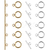 10 Set 2 Colors 304 Stainless Steel Toggle Clasps Set STAS-SZ0001-95-1