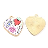 Printed Alloy Pendants ENAM-D051-13G-2