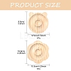 2Pcs 2 Styles Beech Wooden Bangle & Bracelet & Finger Ring & Beads Display Holder Tray AJEW-YW0001-26-2