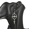 Natural Labradorite & Alloy Pendant Dangle Earrings EJEW-TA00818-01-2