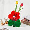 Flower Shape Plastic Vase DIY-WH0227-16-6