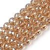 Transparent Electroplate Glass Beads Strands EGLA-N002-34C-C24-1