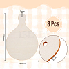 8Pcs Unfinished Wood Paddle Chopping Board with Handle DIY-AR0005-17-2