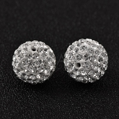 Polymer Clay Rhinestone Beads RB-H258-HD12mm-001-1