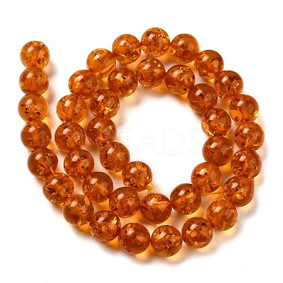 Resin Imitation Amber Beads Strands X-RESI-Z017-01C-1