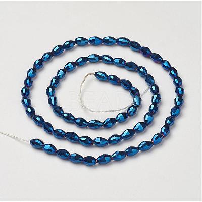 Electroplate Glass Beads Strands GC885Y-5-1