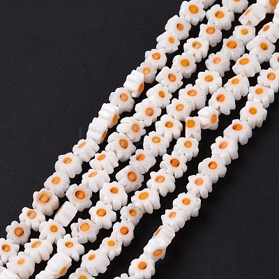 Handmade Millefiori Glass Bead Strands LAMP-J035-4mm-73-1