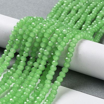 Baking Paint Imitation Jade Glass Bead Strands DGLA-A034-J4MM-A9-1