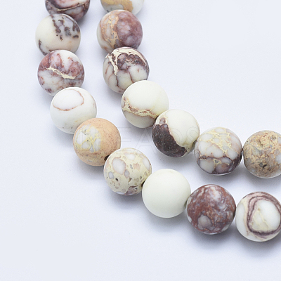 Natural Imperial Jasper Beads Strands G-A175C-8mm-01-1