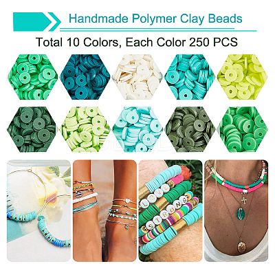 Handmade Polymer Clay Beads CLAY-FH0001-02B-02-1