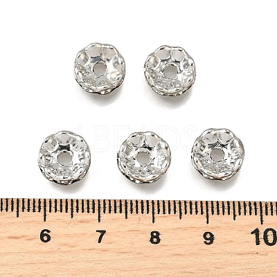 Brass Grade A Crystal Rhinestone Spacer Beads RB-A006-10MM-N-1