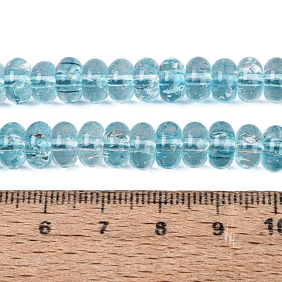 Crackle Transparent Glass Beads Strands GLAA-N074-02A-10-1