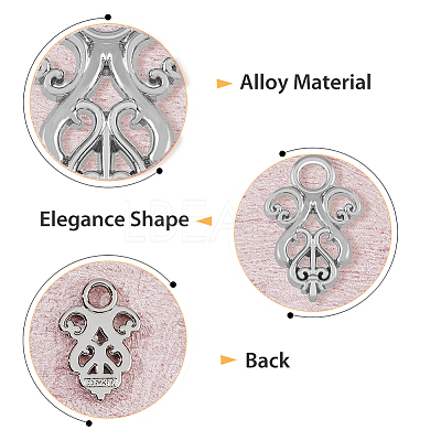 14Pcs Alloy Snap Lock Clasps Findings FIND-FH0008-37P-1