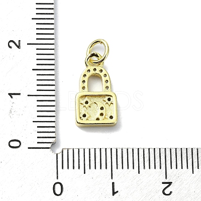 Brass Micro Pave Claer Cubic Zirconia Charms KK-H475-50G-06-1