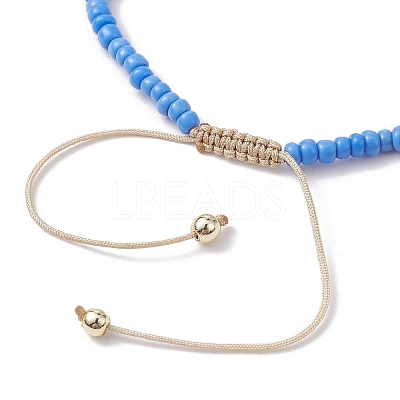 5Pcs 5 Colors Natural Shell Heart & Seed Braided Bead Bracelets Set BJEW-JB10039-01-1
