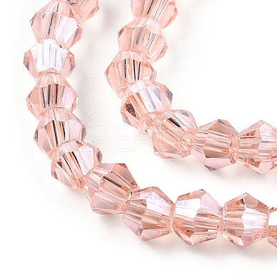 Transparent Electroplate Glass Beads Strands GLAA-F029-2mm-C15-1