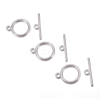 Tibetan Style Toggle Clasps TIBE-A12208-S-NR-1