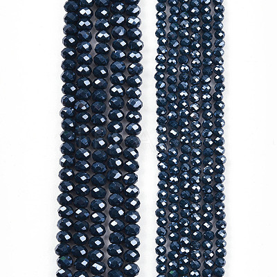 Electroplate Glass Beads Strands EGLA-A044-P6mm-A16-1