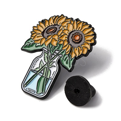 Sunflower Enamel Pins LS-JEWB-P050-03B-EB-1