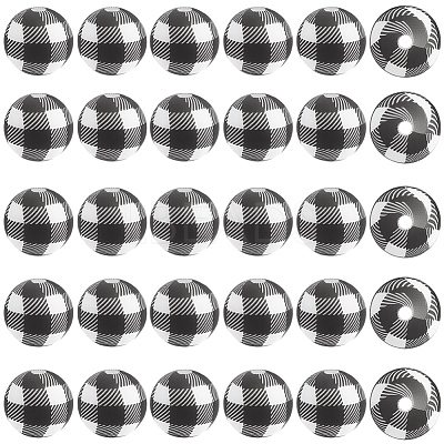 45Pcs Round Silicone Focal Beads SIL-SC0003-84-1