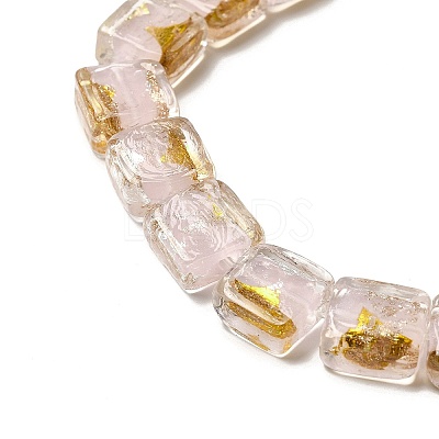 Handmade Gold Foil and Silver Foil Lampwork Beads FOIL-C001-01A-07-1