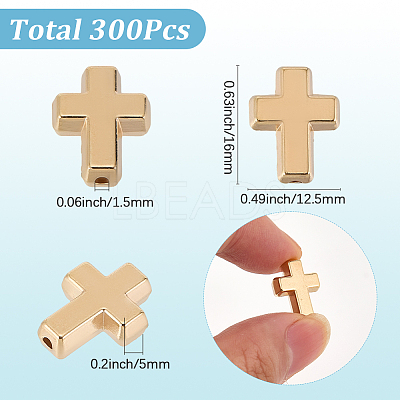 300Pcs CCB Plastic Beads FIND-SP0003-31G-1