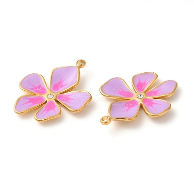 304 Stainless Steel Enamel Pendants STAS-K256-10G-04-1