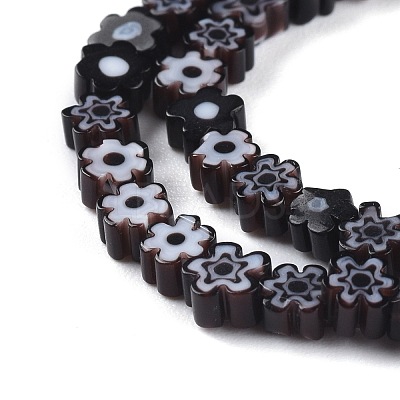 Handmade Millefiori Glass Bead Strands X-LAMP-J035-4mm-01-1
