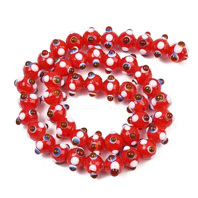 Handmade Bumpy Lampwork Beads Strands LA-CBA05D6-01-04-1