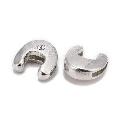 Letter Slider Beads for Watch Band Bracelet Making ALRI-O012-U-NR-1
