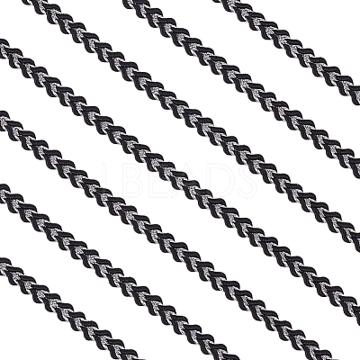 10 Yards Polyester Braided Lace Trims SRIB-WH0011-240A-1