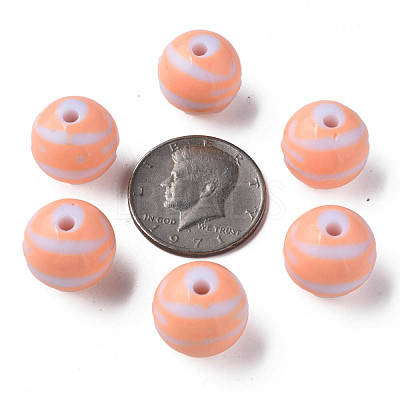 Opaque Striped Acrylic Beads MACR-S373-27B-08-1