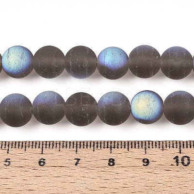 Frosted Transparent Glass Beads Strands LS-GLAA-T032-T10mm-MBB02-1