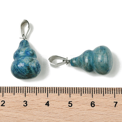 Dyed & Heated Natural Blue Agate Pendants G-B127-03P-06-1