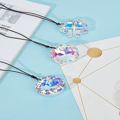 3Pcs 3 Styles Glass Hanging Suncatchers HJEW-LP0002-39-1