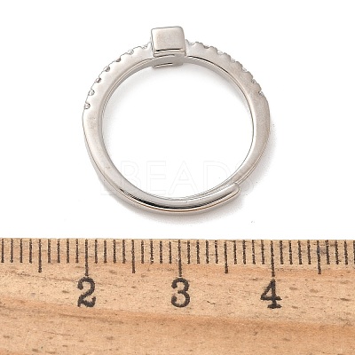 S925 Sterling Silver Adjustable Letter Rings for Women RJEW-M068-01P-E-1