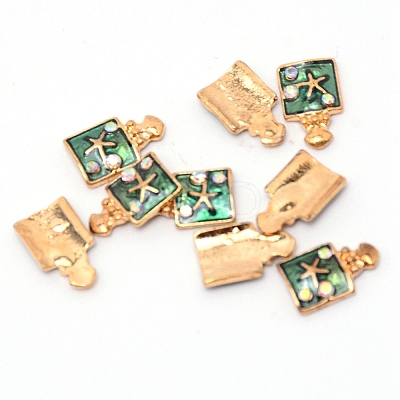 Alloy Enamel Cabochons LS-MRMJ-WH0067-34KCG-1