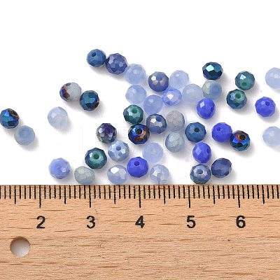 Electroplate Glass Beads GLAA-D020-01G-1