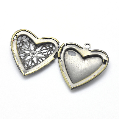 Brass Diffuser Locket Pendants X-KK-F717-25AB-NR-1