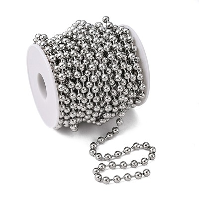 Tarnish Resistant 304 Stainless Steel Ball Chains CHS-A002B-6.0mm-1