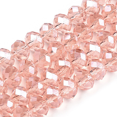 Electroplate Glass Beads Strands EGLA-A034-T2mm-A34-1