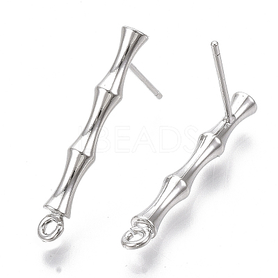 Brass Stud Earring Findings KK-N230-08P-NF-1