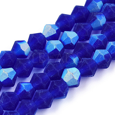 Imitate Austrian Crystal Bicone Frosted Glass Beads Strands LS-EGLA-A039-T6mm-MB06-1