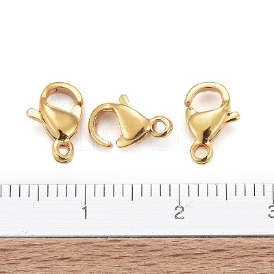 Ion Plating(IP) 304 Stainless Steel Lobster Claw Clasps STAS-H352-01B-G-01-1